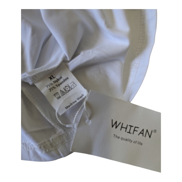 Women's Long sleeve, Round Neck, White Shirt. Size XL. WHIFAN. New. - Picture 4 of 8